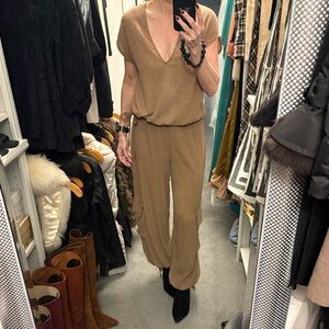 ZARA Textured Top and Cargo Balloon Pants, Medium